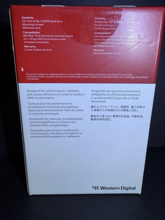Жёсткий диск Western Digital WD 8TB Red Plus NAS SATA HDD Internal HDD WD80EFPX — фото лота 1