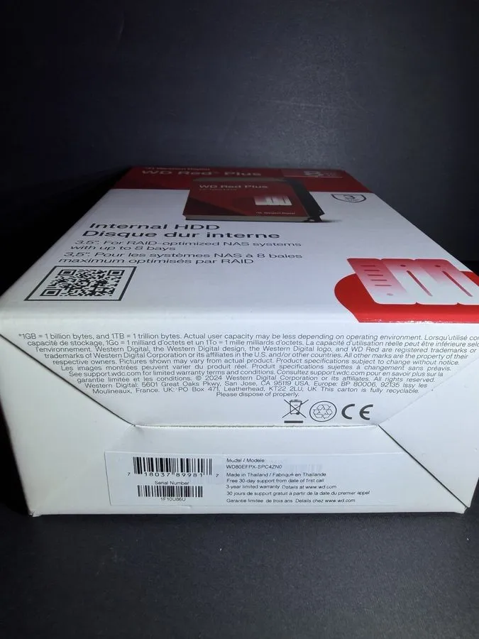 Жёсткий диск Western Digital WD 8TB Red Plus NAS SATA HDD Internal HDD WD80EFPX — фото лота 2