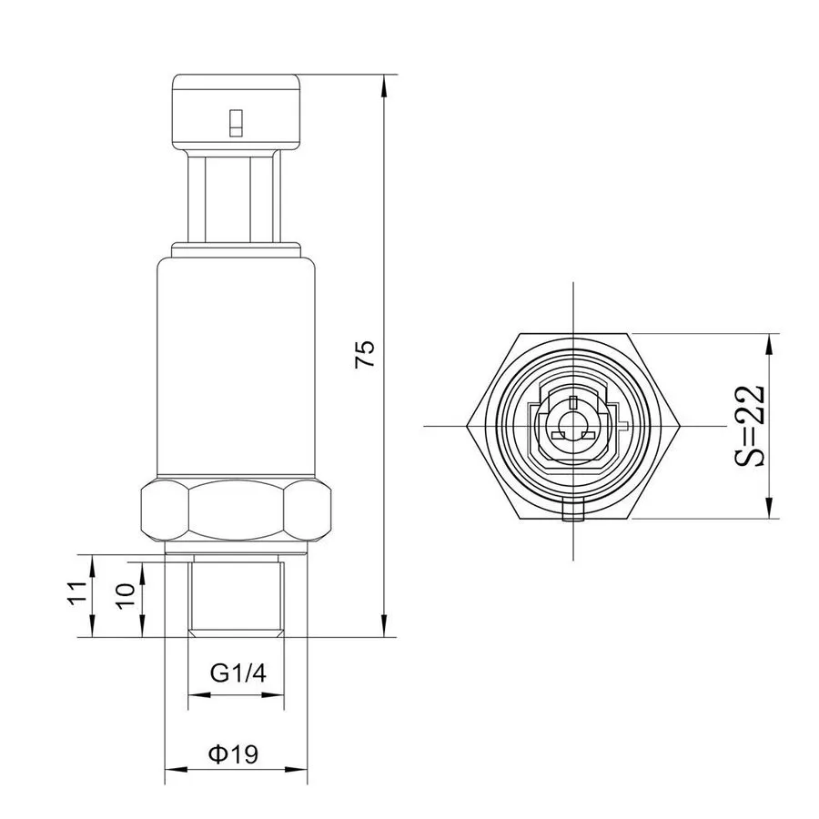 Датчик давления Pressure Transmitter Sensor 12-36V 4-20mA 0-600Bar Stainless Ste