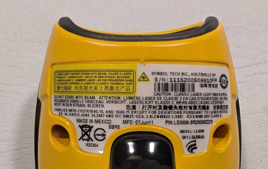 Сканер штрих-кода 3X SYMBOL MOTOROLA LS3008-SR20005ZZR HANDHELD BARCODE SCANNER  — фото лота 1