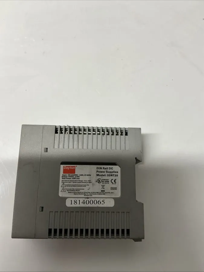 Блок питания DAYTON 33NT20 Power Supply,DIN Rail,50W,24VDC,Plastic