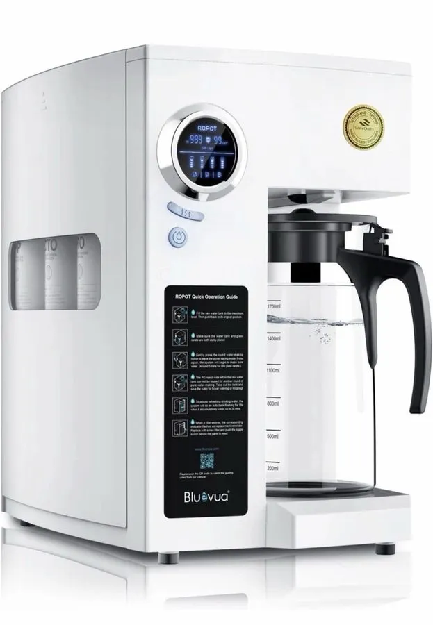 Насос Bluevua RO100ROPOT-UV Countertop Reverse Osmosis Water Filter System White — фото лота 1