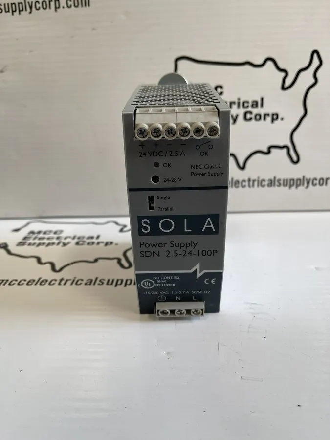 Блок питания Emerson SolaHD SDN 2.5-24-100P 24VDC 2.5A 60W DIN Rail Power Supply