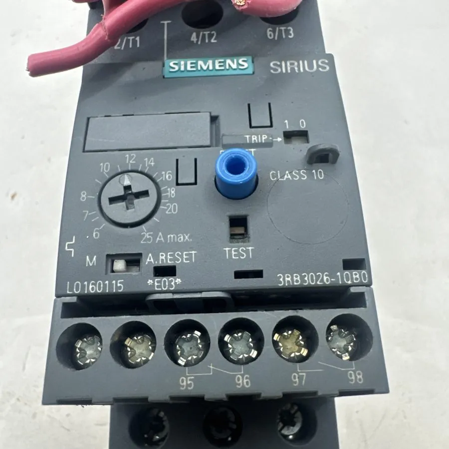 Реле Siemens 3RB3026-1QB0 6-25A Class 10 Electronic Overload Relay SIRIUS S0 — фото лота 1