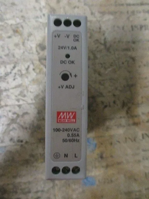 Блок питания Mean Well MDR-20-24 DIN Rail Power Supply 100-240V AC to 24V DC 1A 