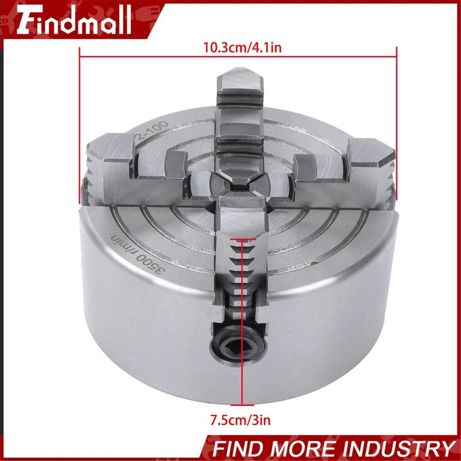Режущий инструмент Findmall K72-100 4-Jaw Independent Lathe Chuck 100mm Reversib