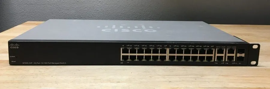 Коммутатор Cisco SF300-24P 24-Port 10/100 PoE Managed Ethernet Switch