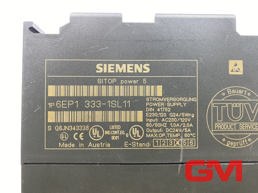 Блок питания SIEMENS 6EP1333-1SL11 Sitop Power 5 PLC Power Supply 120/230 VAC