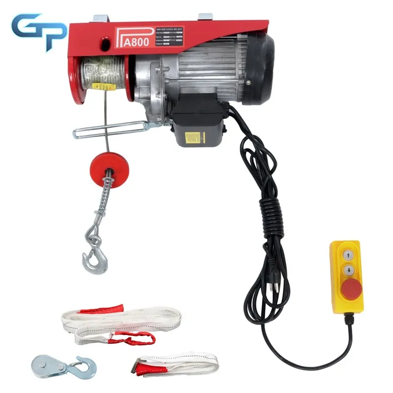 Таль 2200lbs Mini Electric Hoist 14ft/4.2m Wired Remote Control 1600W Crane Winc