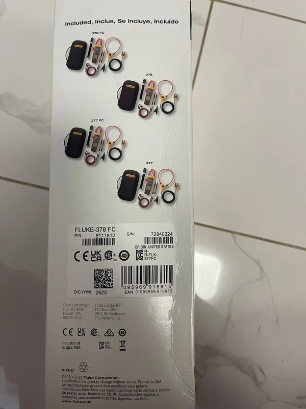 Тестер Fluke 378FC Non-Contact Voltage Clamp Meter with Bluetooth — фото лота 1