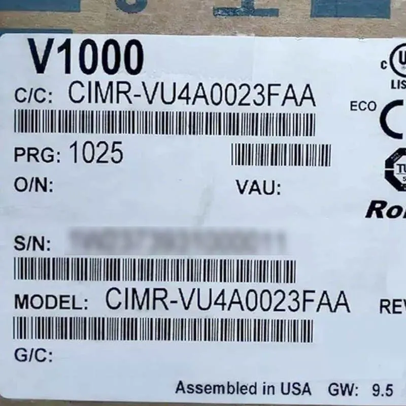 Частотный преобразователь Yaskawa CIMR-VU4A0023FAA V1000 AC Drive 24A 380/480VAC