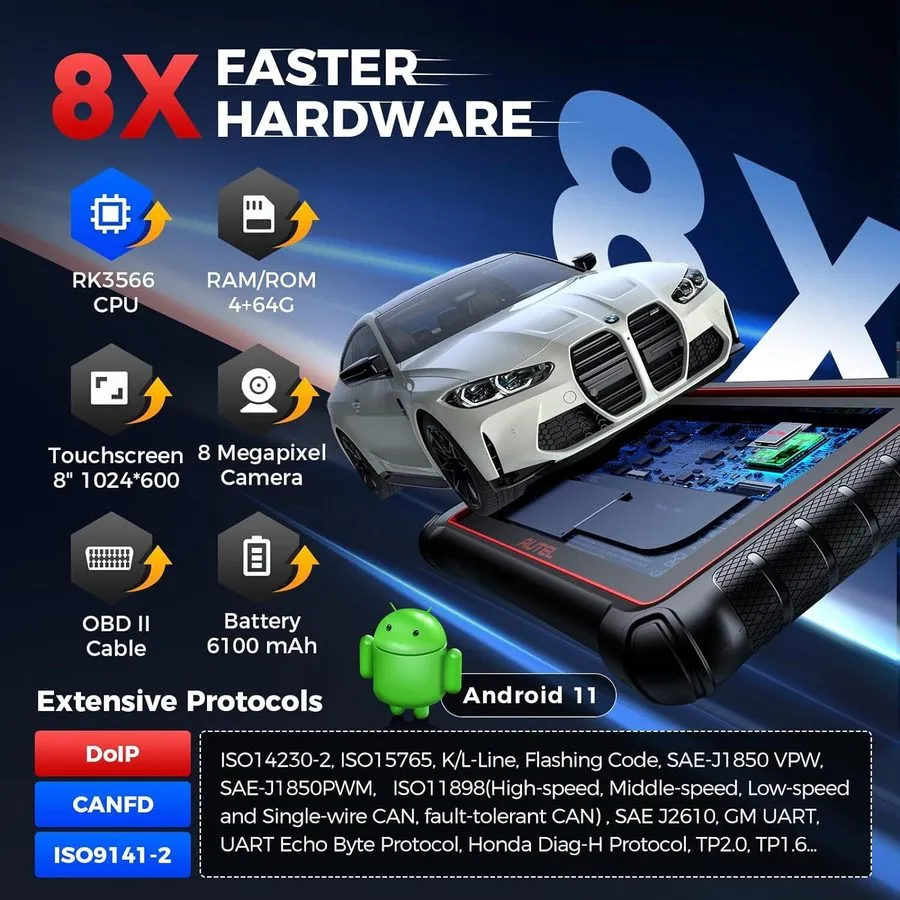 Диагностический сканер 2026 Autel MaxiCOM MK900 Car Full System Bidirectional Di
