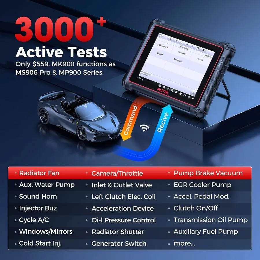 Диагностический сканер 2026 Autel MaxiCOM MK900 Car Full System Bidirectional Di — фото лота 2