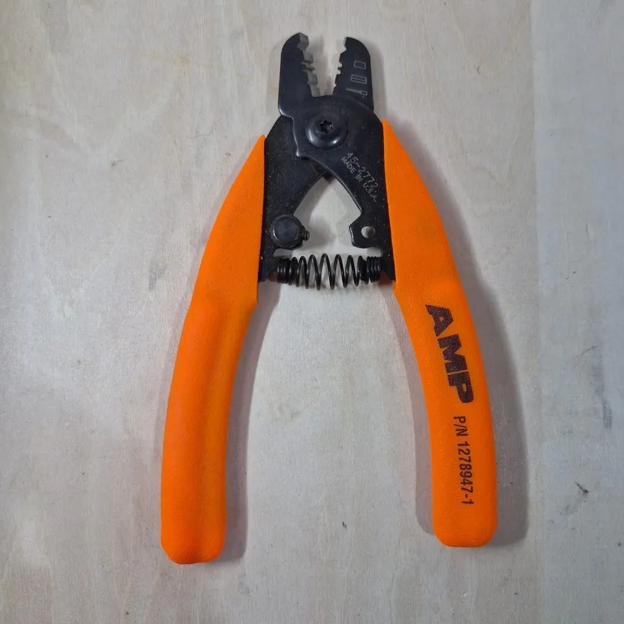 Стриппер AMP 1278947-1 Fiber Optic Stripper Tool 45-2772 Orange Made in USA Prec — фото лота 1