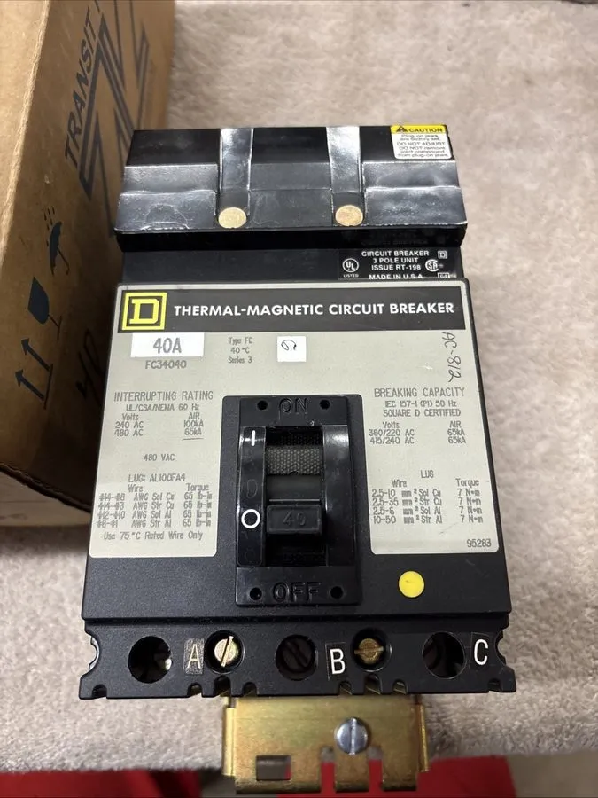 Автоматический выключатель Square D FC34040 I-line Circuit Breaker. 40A. 3P. 480