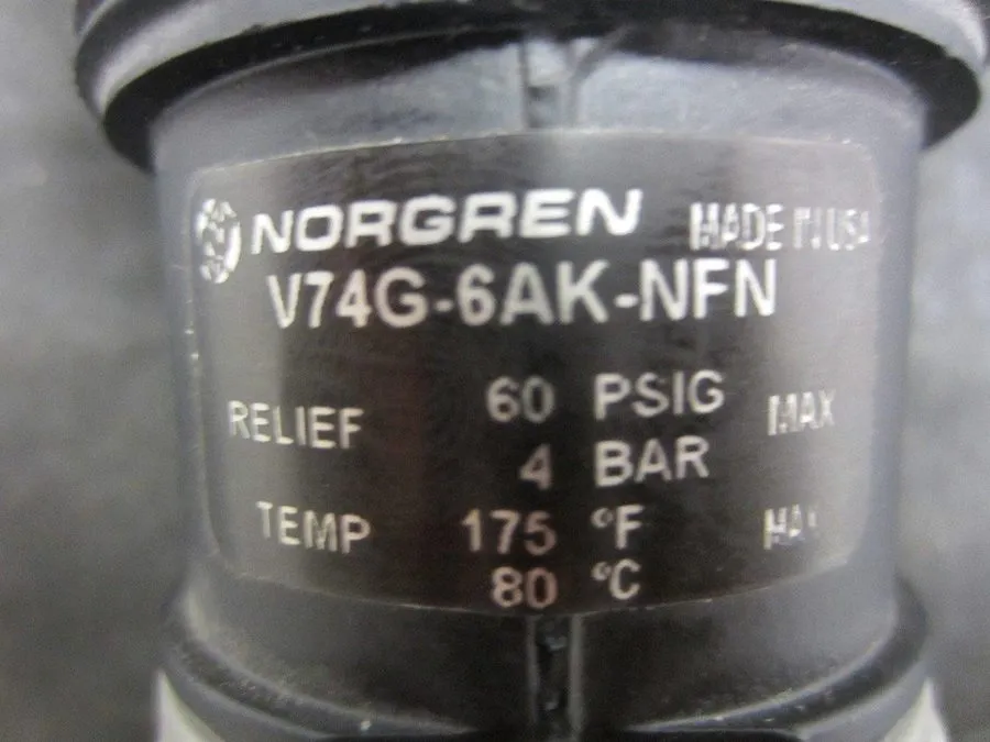 Пневмоклапан Norgren V74G-6AK-NFN Pneumatic Relief Valve Regulator — фото лота 1
