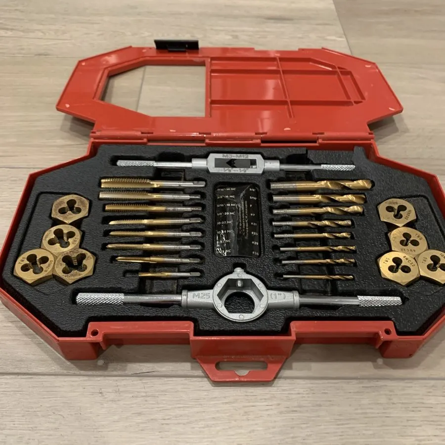 Режущий инструмент MIBRO SAE Tap Die Drill Bit Set 30-1360 Titanium Nitride — фото лота 1