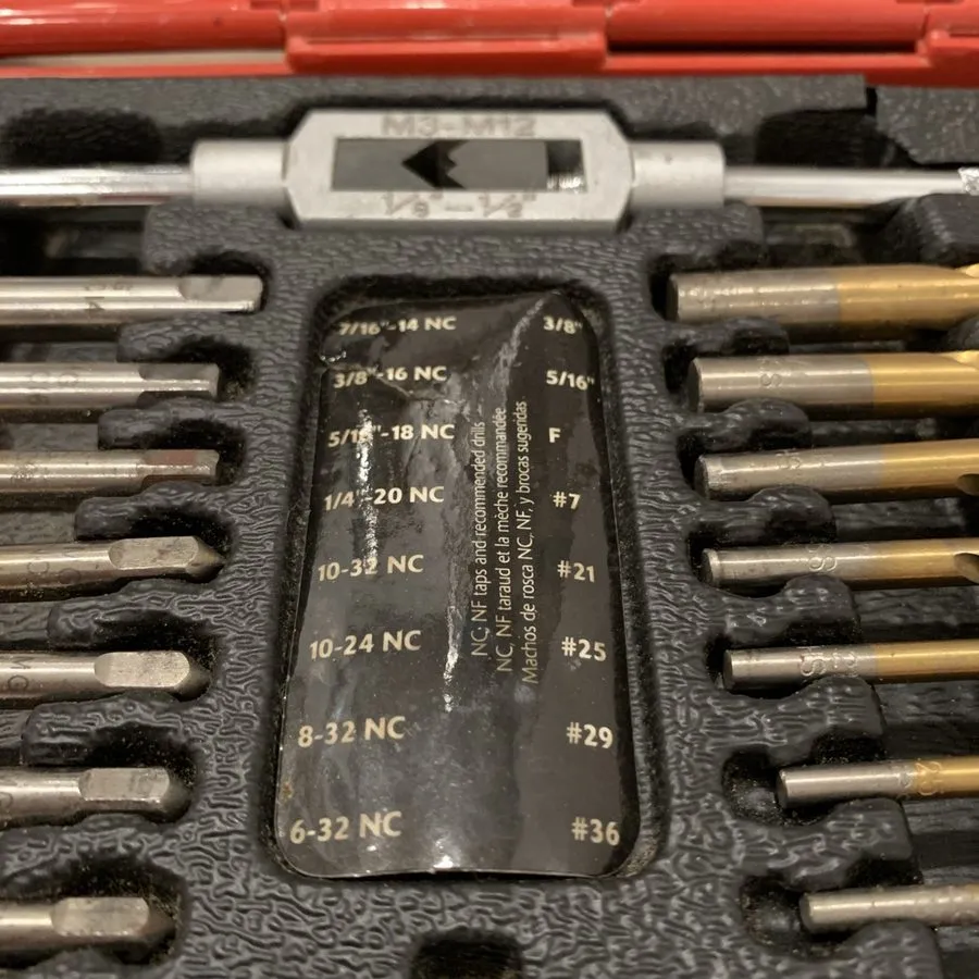 Режущий инструмент MIBRO SAE Tap Die Drill Bit Set 30-1360 Titanium Nitride — фото лота 2