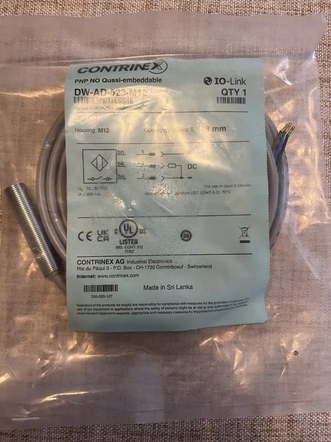 Датчик приближения Contrinex DW-AD-523-M12 Inductive Proximity Sensor — фото лота 1