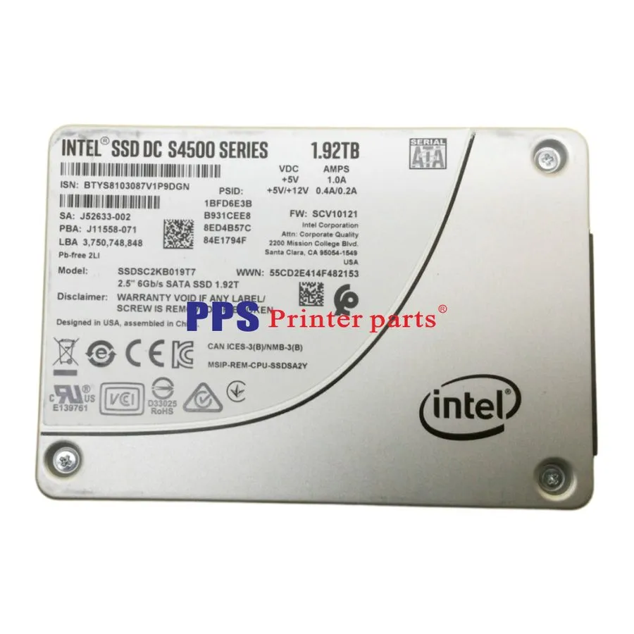 SSD-накопитель Intel DC S4500 Series 1.92TB 6Gbps 2.5 Inch SATA SSD SSDSC2KB019T