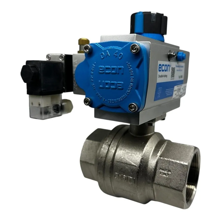 Шаровой кран Econ Pneumatic Actuator Fig.7902 DN50 PN40 Ball Valve Stainless Ste — фото лота 1
