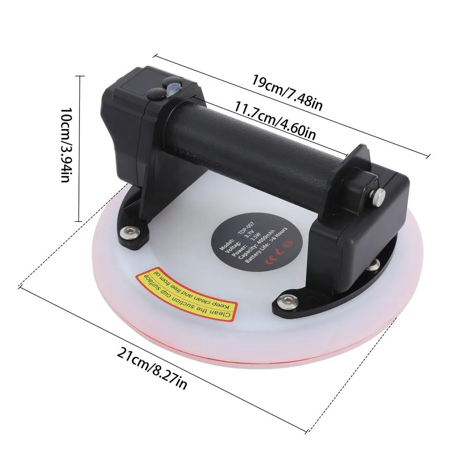 Вакуумная присоска Electric Vacuum Suction Cup Lifter TDP-007 200kg 21cm With Re — фото лота 2