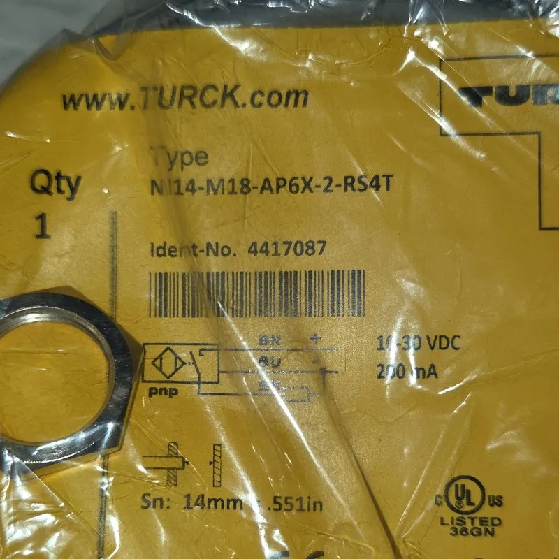 Датчик приближения Turck NI14-M18-AP6X-2-RS4T Inductive Proximity Sensor 14mm PN — фото лота 1