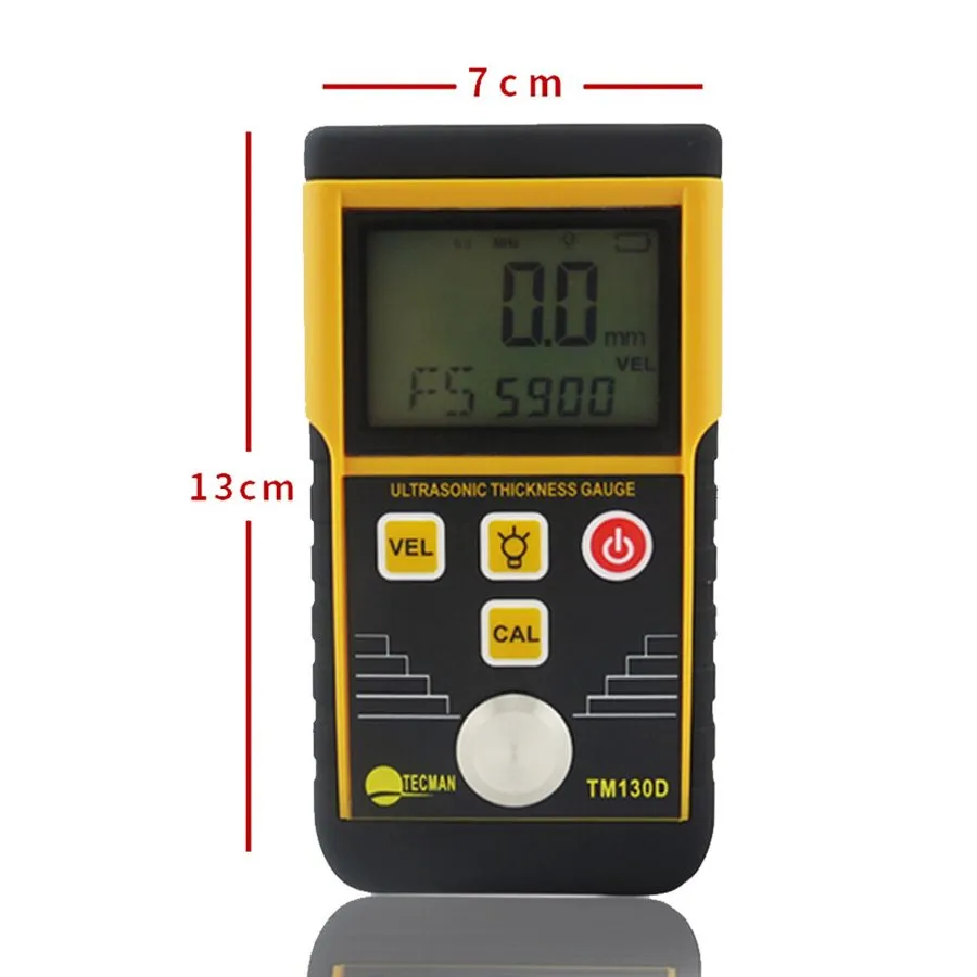 Толщиномер TM130D Digital Ultrasonic Thickness Gauge Metal Steel thickness Teste