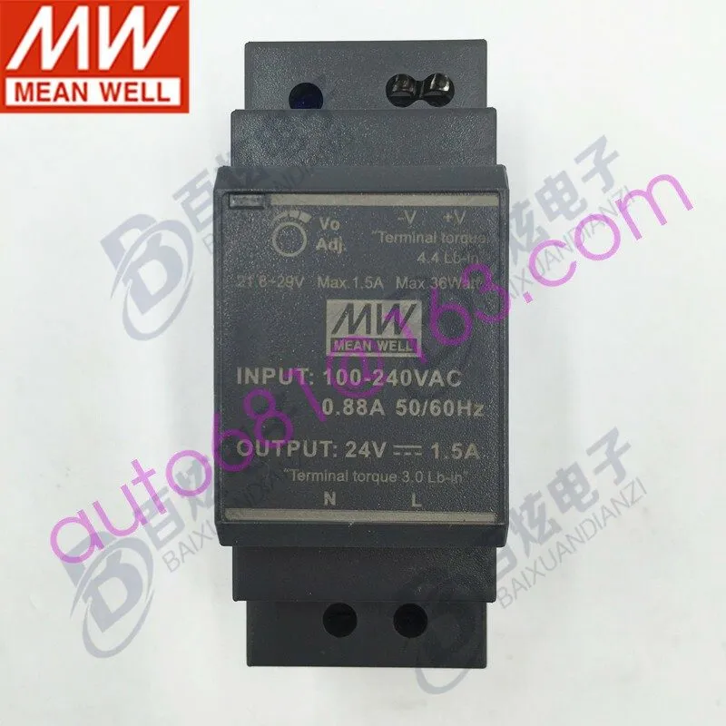Блок питания MEAN WELL HDR-30-24 36W 24V 1.5A Hat Rails Power Supply DIN-RAIL