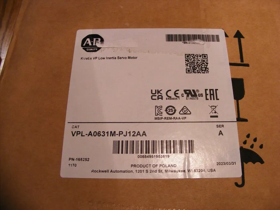 Серводвигатель Allen Bradley, VPL-A0631M-PJ12AA, AC Servo Motor 7200RPM .28kW