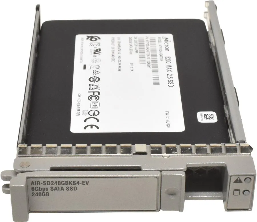 SSD-накопитель Cisco Micron 5200 MAX 240GB SATA 6Gb 2.5" SSD MTFDDAK240TDN AIR-S — фото лота 1