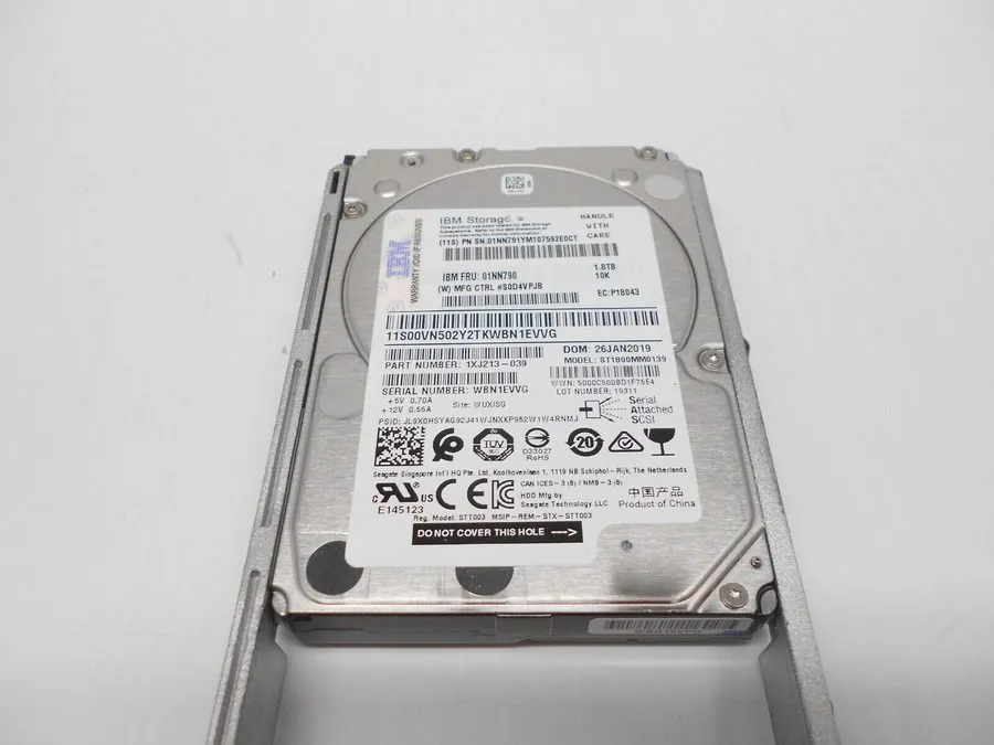 Жёсткий диск IBM 01NN790 01NN791 1.8TB 10K 2.5" SAS 12Gbps Storwize V3700 Storag