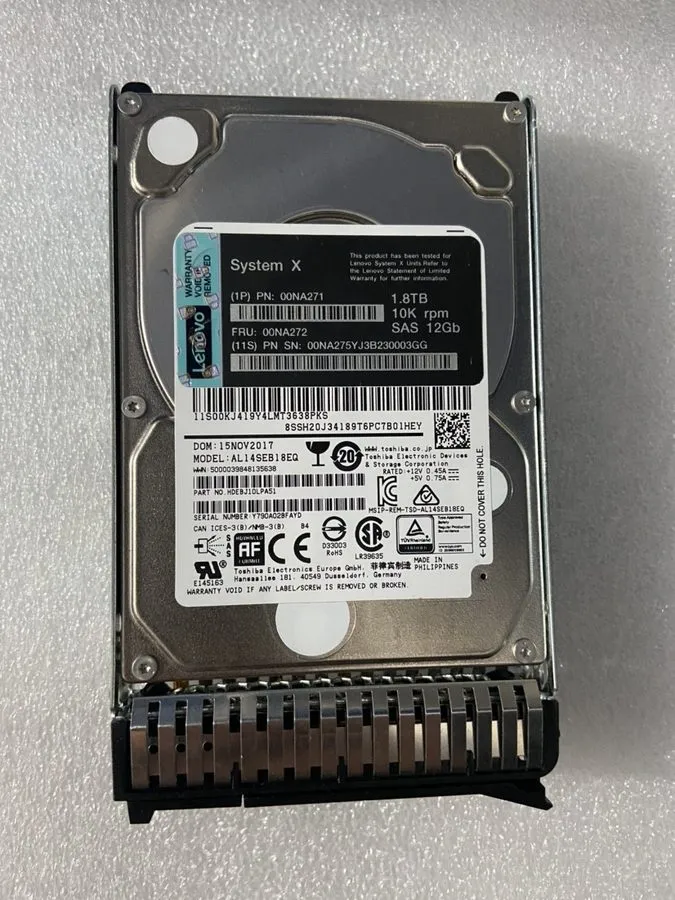 Жёсткий диск 00NA271 Lenovo IBM 1.8TB 10K 12GBps SAS 2.5" G3HS 512e HDD 00NA272 