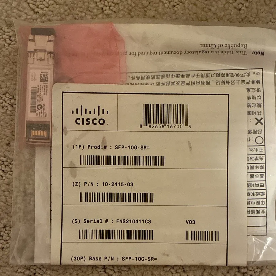 Трансивер Cisco SFP-10G-SR= 10G SR SFP+ LC Transceiver Module 10-2415-03