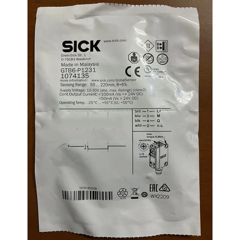 Фотоэлектрический датчик SICK GTB6-P1231 1074135 photoelectric switch sensor