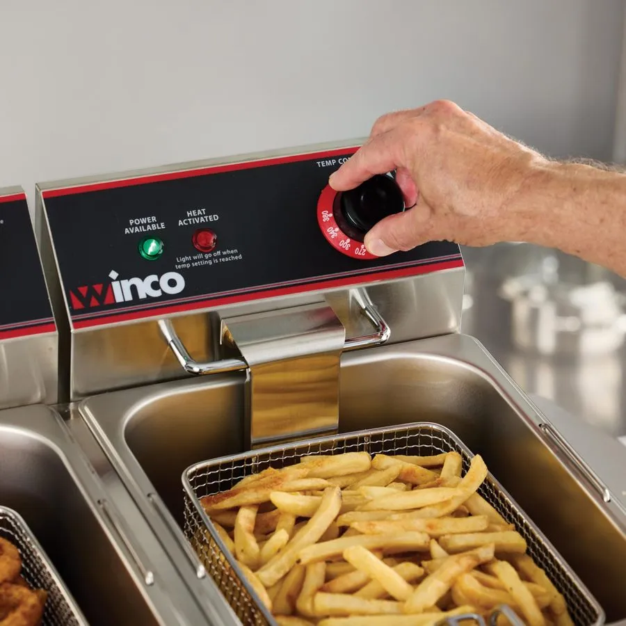 Фритюрница Winco EFT-32 8 L Silver Commercial-Grade Electric Countertop Deep Fry