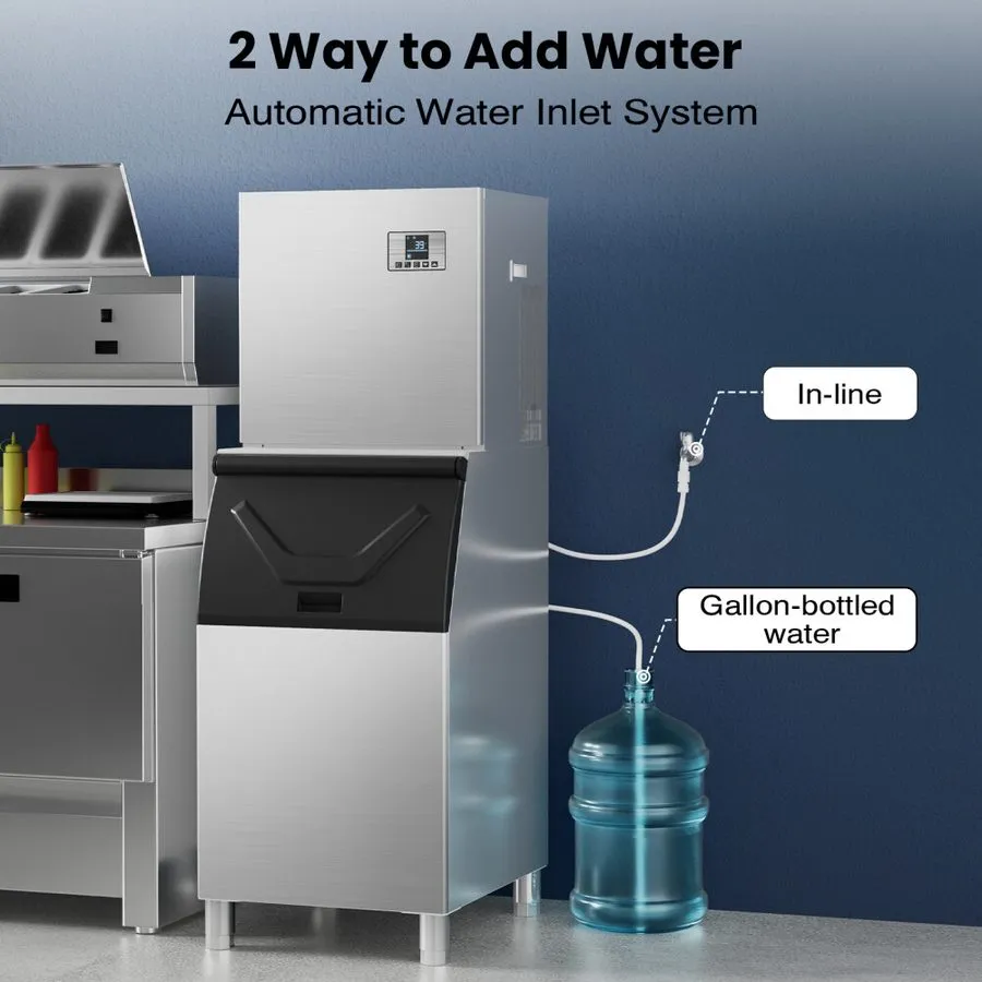 Льдогенератор 550LB/24H Commercial Ice Maker Machine Extra Large Storage Bin, Au — фото лота 3