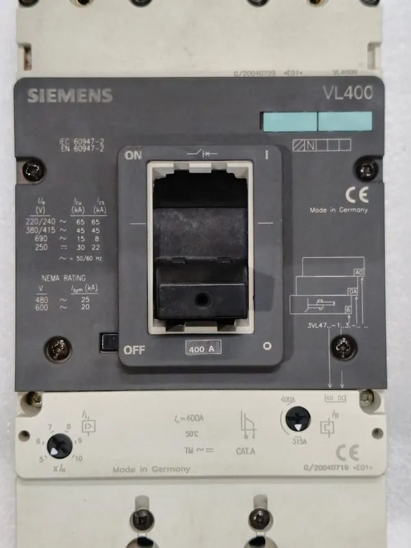 Автоматический выключатель Siemens 3VL4740-1DC36-0AA0 Fixed Molded Case Circuit  — фото лота 4