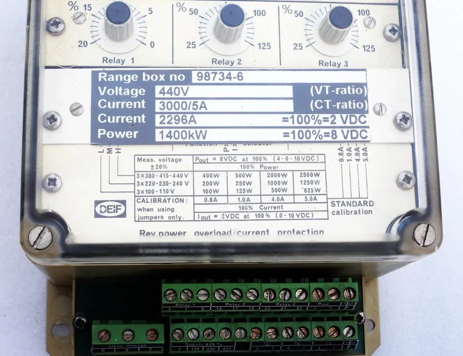Реле защиты DEIF GEPIMAX-3N Protection Relay 3000/5 A 40-70 HZ