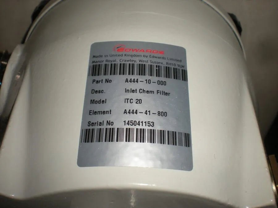 Насос Edwards Vacuum Pump Inlet Chemical Filter P/N A444-10-000 Model ITC20