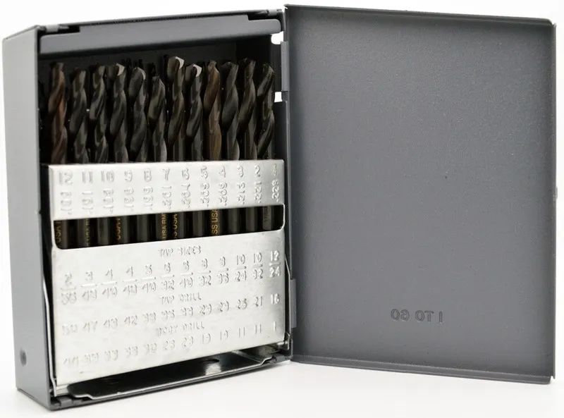 Режущий инструмент Drill Set, to #60. Stub Length, High Speed Steel, 135Deg Spli