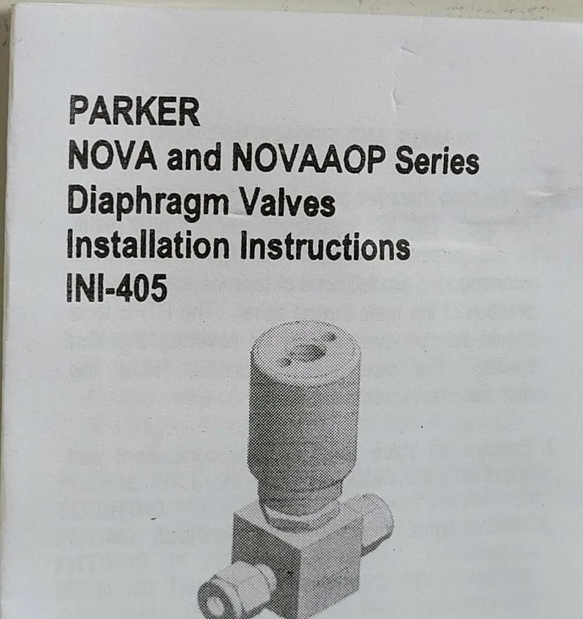 Пневмоклапан Parker SS Pneumatic Diaphragm Valve NOVAAOP3S21TTMHVESP 26GG