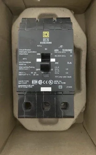 Автоматический выключатель Square D EGB EGB34090 3 Pole 90 Amp 480V Circuit Brea
