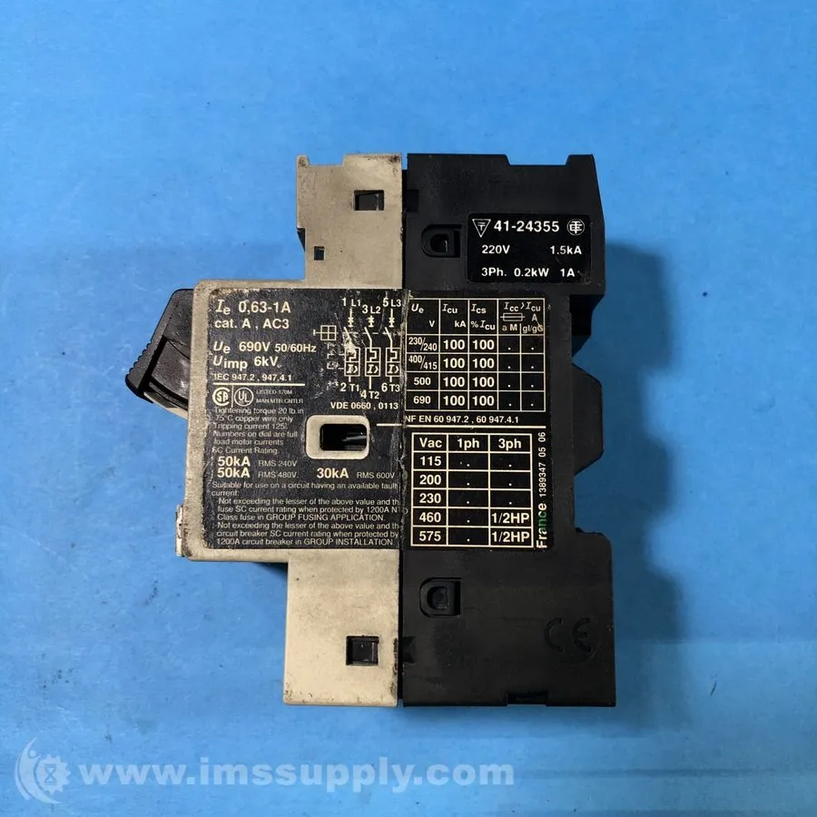 Автоматический выключатель Telemecanique GV2-M05 0.63- 1A 690V Motor Circuit Bre