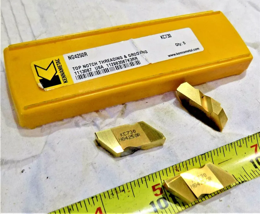 Режущий инструмент Kennametal NG4250R Grade KCU10 Carbide Insert Grooving — фото лота 1