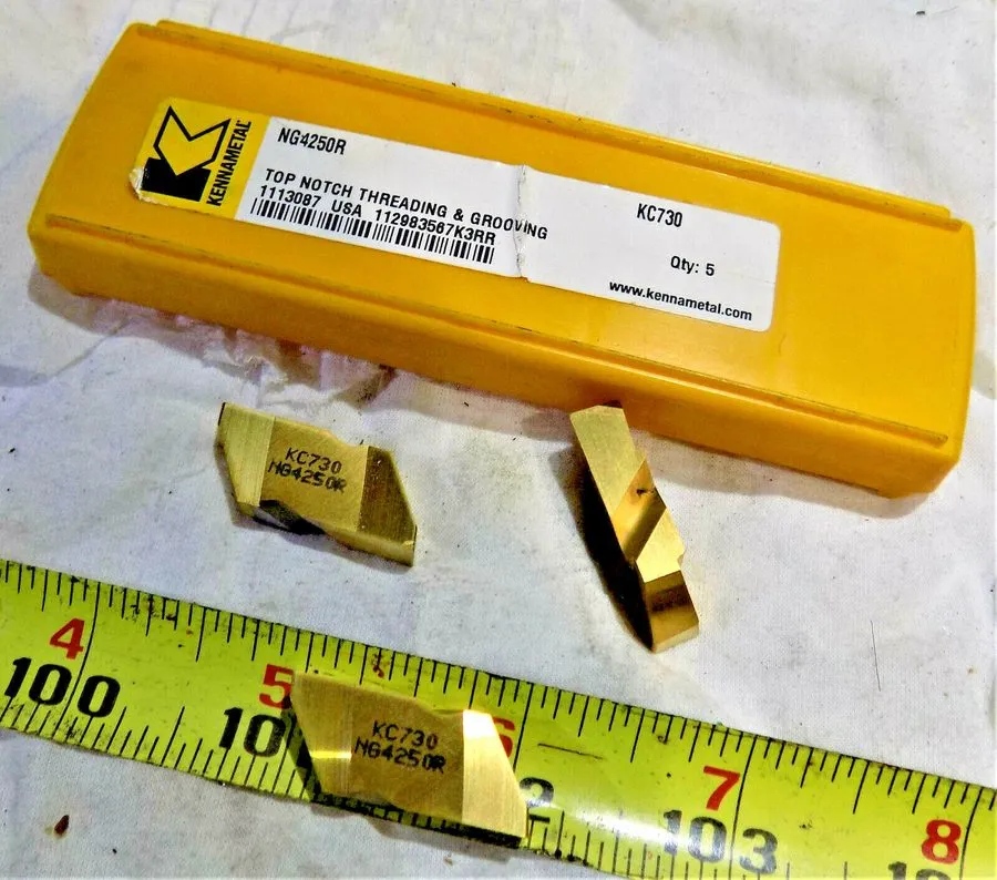 Режущий инструмент Kennametal NG4250R Grade KCU10 Carbide Insert Grooving — фото лота 2