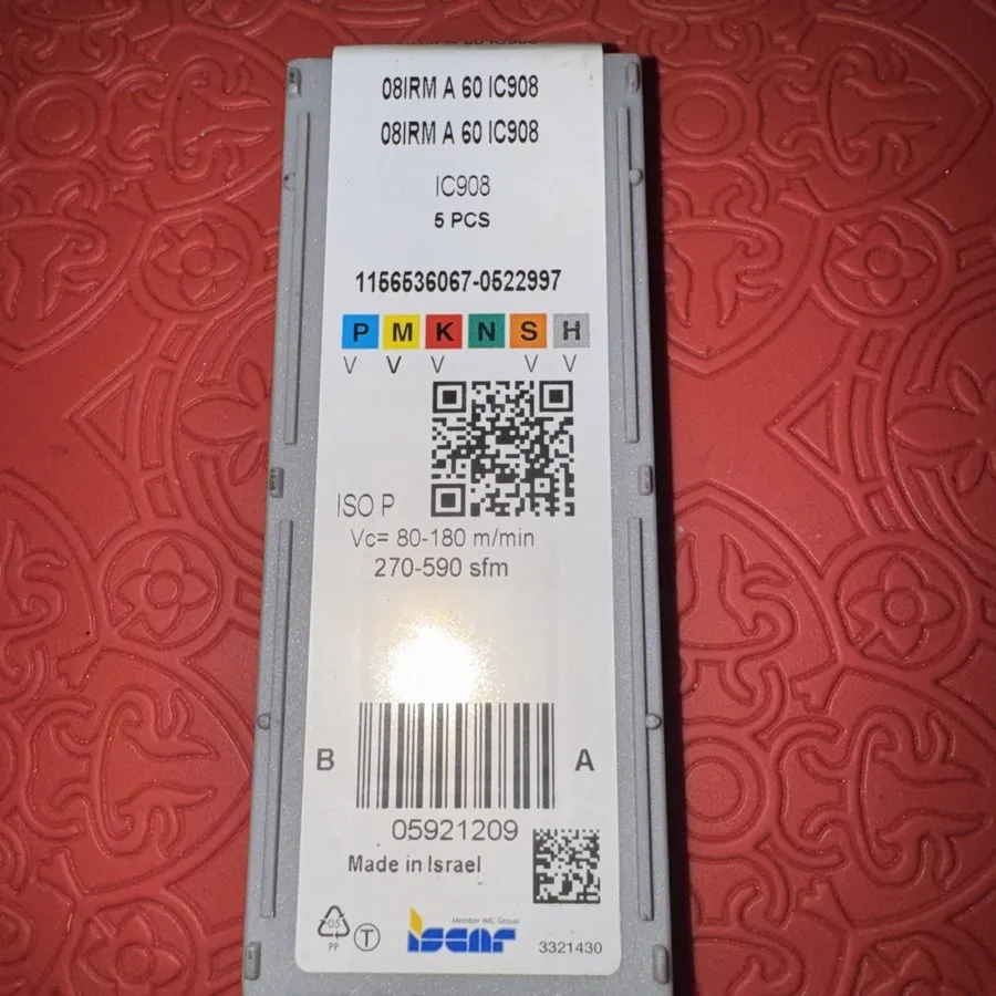 Режущий инструмент ISCAR 16ERM 11 W IC908 EXTERNAL WHITWORTH THREADING INSERT