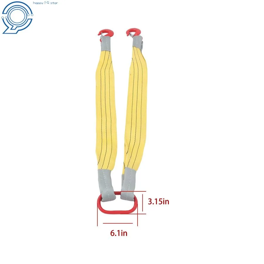 Строп Lifting Slings Straps with Hooks 3.3Feet 4410lbs Yellow Rigging Straps — фото лота 1