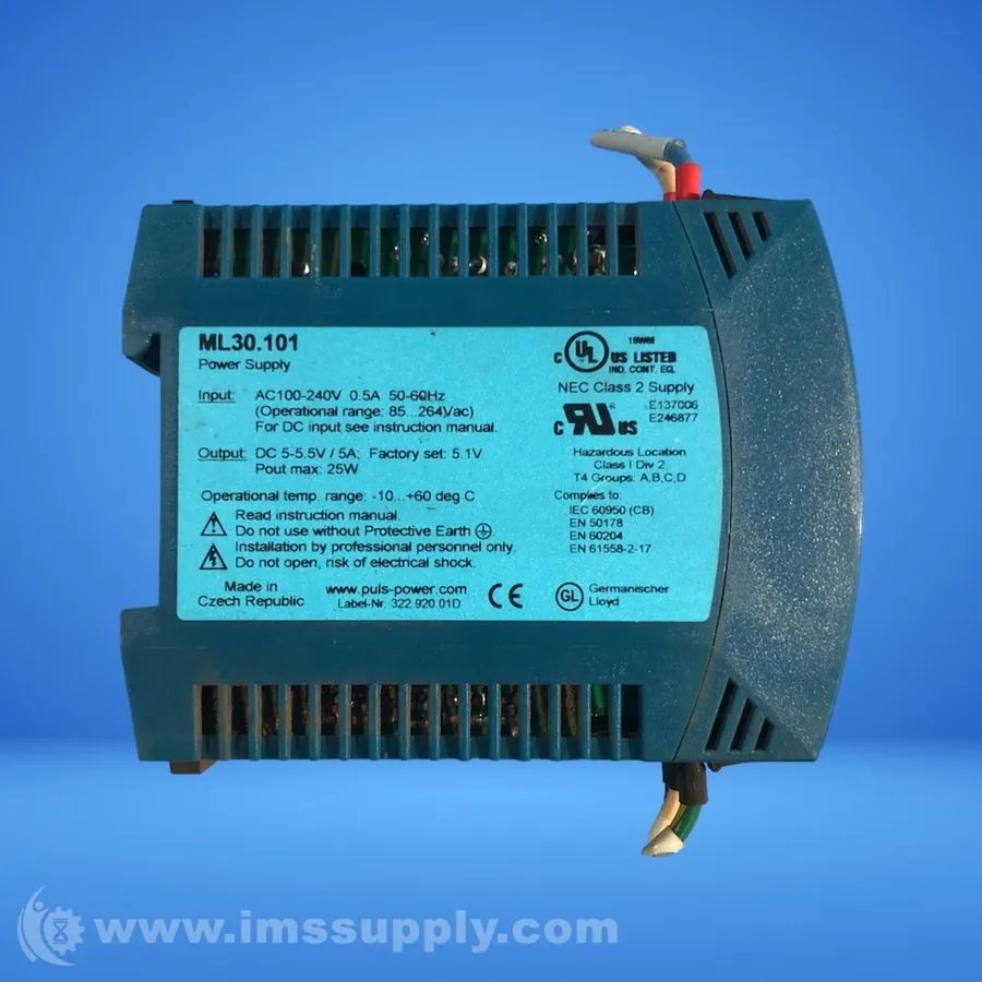 Блок питания PULS ML30.101 DIN Rail Power Supply 100-240VAC 5-5.5VDC 25W