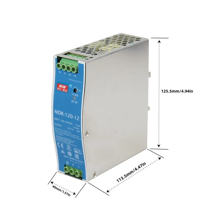 Блок питания Mean Well NDR-120-12 Switching Power Supply DIN Rail Type 120W 12V 